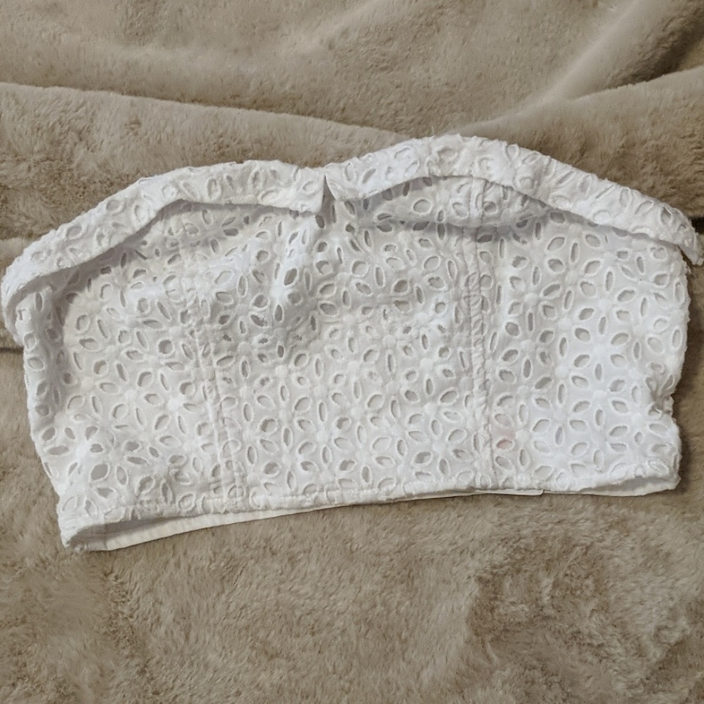 Daisy eyelet crop top bralet